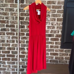 NWT JUDITH MARCH COWL NECK SLEEVELESS DRESS SIZE L